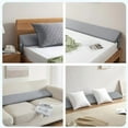 thumbnail image 5 of King Size（76"x10"x6"） Bed Wedge Pillow for Headboard - Upgraded Bed Gap Filler King Between Mattress and Headboard - Wedge headboard Pillow - Grey, 5 of 6