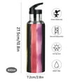 thumbnail image 5 of ALAZA Rainbow Stripes Pattern Water Bottle Insulated Flask Stainless Steel Straw Lid 20 oz, 5 of 6