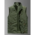 thumbnail image 2 of HLONK 1 Pce Gilet Sans Manches de Travail Fonctionnel pour Hommes d'Extérieur avec Fermeture Éclair, Multiples Poches et Bretelles Ajustables - Polyester Respirant pour la Randonnée, la Pêche, la Course, le Golf - Toutes Saisons, 2 of 7