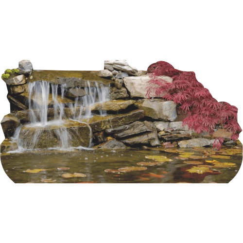 SP13315 Garden Pond Rock Waterfall Prop Cardboard Cutout Standee Standup