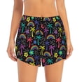 thumbnail image 4 of Lsque Colorful Palms Printed Women's Running Shorts with Liner Pockets,Elastic Quick Dry Workout Athletic Gym Yoga Shorts,Womens High Waist Shorts-Large, 4 of 9