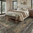 thumbnail image 2 of SIXHOME 6'x9' Area Rug Washable Retro Living Room Bedroom Carpet Soft Vintage Distressed Indoor Non Slip Rug Green, 2 of 8