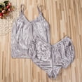 thumbnail image 3 of ZAXARRA Women 2PCS Lingerie Loose Sling Top Short Elastic Band Pants Set, 3 of 6