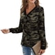 thumbnail image 4 of Camiseta de manga larga con cuello en V para mujer a la moda blusa con estampado de botones de otoño Fridja  ghj987+1352, 4 of 6