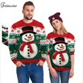 thumbnail image 2 of Sudadera de gran tamaño con estampado de muñeco de nieve para hombre, jerséis Unisex, chándal de cuello redondo, ropa de calle para pareja, ropa de otoño, Ugly Christmas, 2 of 4