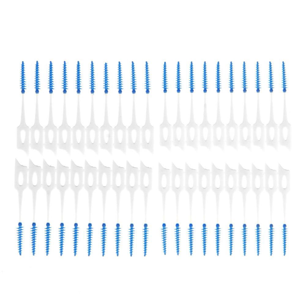 40pcs Soft Silicone Interdental Floss Brushes Tooth Cleaner Oral Care Tool