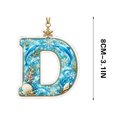 thumbnail image 3 of AZXY Christmas Ocean Themed Letter Acrylic Hanging Ornament, Seaside Snowflake Alphabet Pendant, Home Christmas Decorations, Personalized Holiday Keepsake for Xmas Tree Wreath Window, D, 3 of 7