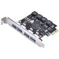 thumbnail image 1 of Carte PCIE USB 3.0 Auto-Alimentée 4 Ports PCI Expressé vers USB Carte d'Extension Super Vitesse 5Gbps PCI-e Hub Contrôleur Adaptateur 4ports Puce PCI, 1 of 5