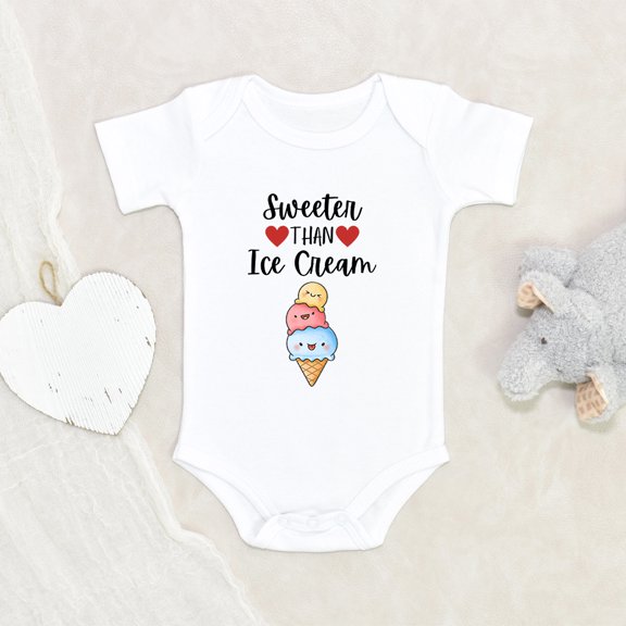 Newbabywishes - Funny Sweeter Than Gelato Baby Clothes for Boys and Girls - Newborn Baby Clothes