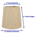 thumbnail image 4 of Meriville Set of 5 Natural Burlap Clip On Chandelier Lamp Shades, 4-inch by 5-inch by 5-inch, 4 of 6