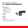 thumbnail image 5 of Válvula De Llenado  3/4" Tinaco Rotoplas 310093, 5 of 5