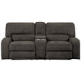 thumbnail image 5 of Lexicon Borneo Chenille 2-Piece Manual Reclining Sofa Set in Chocolate, 5 of 13