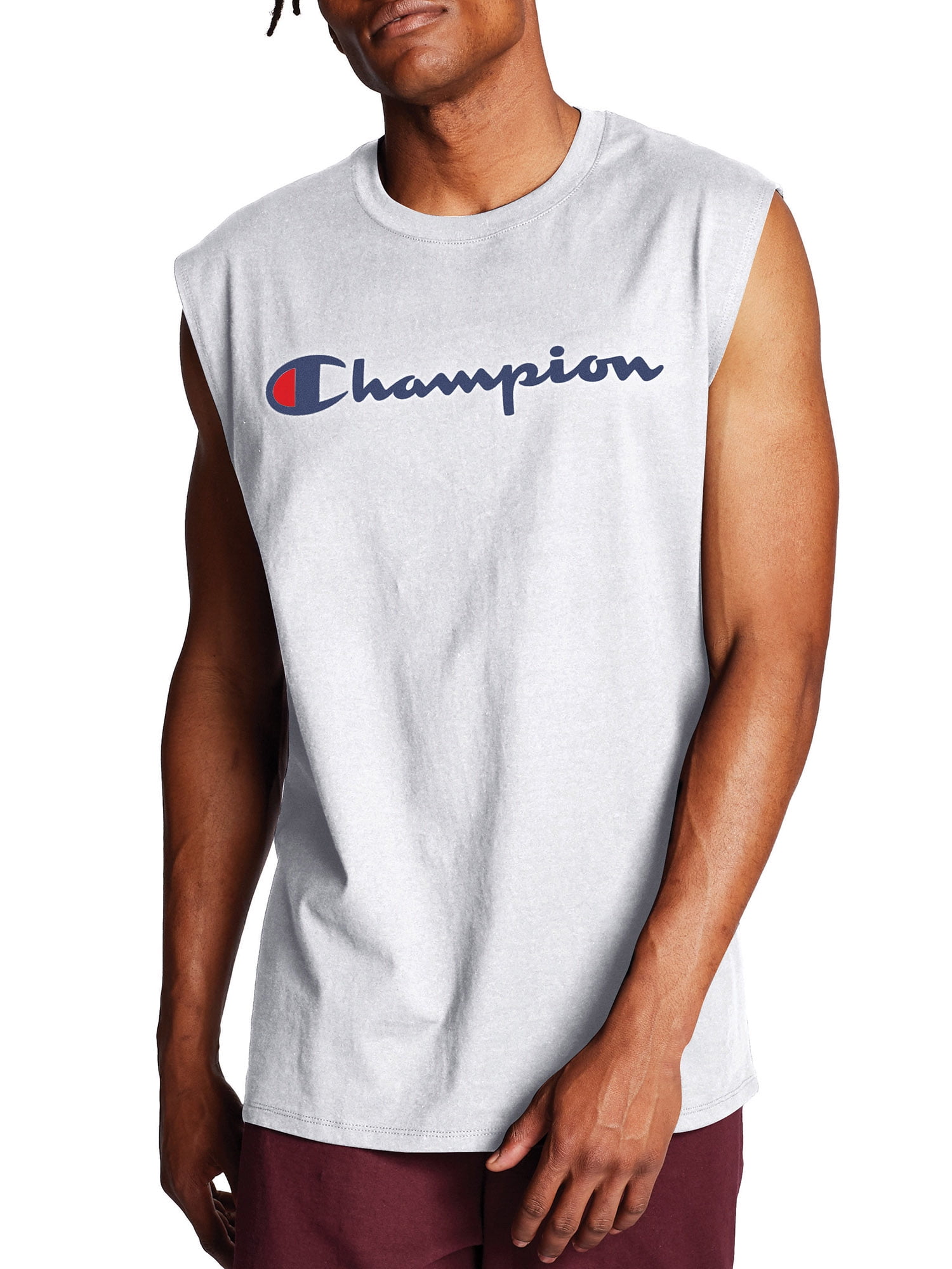 100% Authentique Champion Script Logo Polo Top T-Shirt Rétro Vintage Homme S L M XL