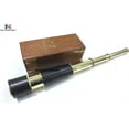thumbnail image 4 of Brass Marine Nautical Vintage Telescope 18" Solid Telescope with Leather by NauticalMart, 4 of 6