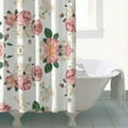 thumbnail image 5 of Floral Shower Curtain Watercolor Botanical Bathroom Decor Rustic Flower Design Fabric Bath Curtain for Tub Country Style Home Accessories with Hooks，36x72in, 5 of 5