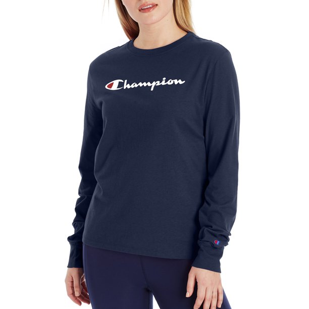 Champion - Champion Women's Classic Long Sleeve Tee - Walmart.com ...