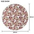 thumbnail image 6 of Beige Baseballs with Flowers Pattern Round Tablecloth 60"x60",Wrinkle Wipeable Table Cloth for Kitchen Dining Room Picnic Patio Party, 6 of 6
