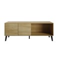 thumbnail image 4 of Castle Place Comtemporary TV Stand Console for TVs up to 65", Light Oak, 4 of 9