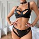 thumbnail image 5 of Gibobby Lenceria mujer sexy Camisola de lencería para mujer, con corte de red entrecruzado, sin mangas, sexy, vestido de peluche(Negro, M), 5 of 5
