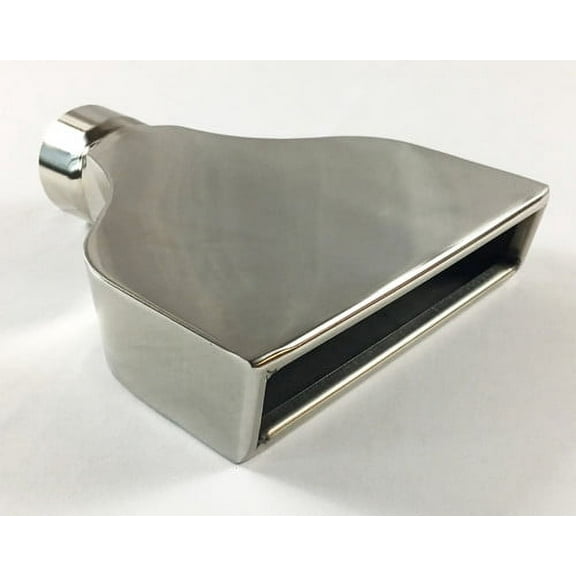 Exhaust Tip 7.75 X 2.25" Outlet 8.00" Long 2.50" Inlet Rolled Slant Rectangle Stainless Steel W225775-250-CMSS-S Wesdon Exhaust Tip