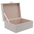 thumbnail image 4 of Sagebrook Home Wood, Set of 2 7/9" Box with Ring Detail, Beige, 4 of 5