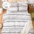 thumbnail image 4 of Funda Nórdica Tamaño King, Juego de Funda Nórdica Bohemio Blanco con Cierre de Cremallera Suave Boho, 4 of 8