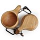 thumbnail image 4 of Taza de madera de caucho hecha a mano con agarre de 2 orificios para café, té, leche y agua. Ideal para actividades al aire libre, como acampar o viajar., 4 of 5