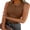 Brown, variant on Tank Tops for Women Sleeveless Henley High Neck Summer Casual Ribbed Slim Shirts Racerback Beach Vacation Clothes Royal Blue Small