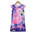 thumbnail image 7 of Emy Dola Summer Girls Unicorn Mermaid Nightgowns Kids Flutter Sleeve Pajamas Dress Toddler Princess Sleepwear Nightdress-1 piece, 7 of 7