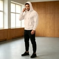 thumbnail image 4 of Trgacdwlo Sweatsuits Men 2 Piece Outfit Fleece Hooded Sweatshirt and Sweatpants Jogging Suit Fall Winter Fuzz Tracksuit Mens Sweatsuits Khaki XXXL, 4 of 6