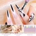 thumbnail image 3 of Ikoopy 12 Colors Nail Art Pen Set 0.5mm Fine Nib Fade Proof Nail Polish Marker Graffiti Dotting Pen for Beginner Art Enthusiast, 3 of 15