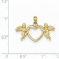 thumbnail image 3 of Charms Collection 14k Flying Cherubs Holding Heart Pendant, 3 of 4