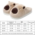 thumbnail image 2 of Pantuflas Peludos Carpincho Felpa Lindas Antideslizantes para Interior, 2 of 9