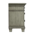 thumbnail image 3 of Bowery Hill Contemporary Wood Gray 3- Drawer Nightstand with USB, 3 of 11