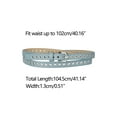 thumbnail image 3 of INSPIRE CHICGrommet Belt Leather Skinny Plus Size Waist Belts for Women Punk Rock Style 104.5cm/41.14'' Light blue, 3 of 4