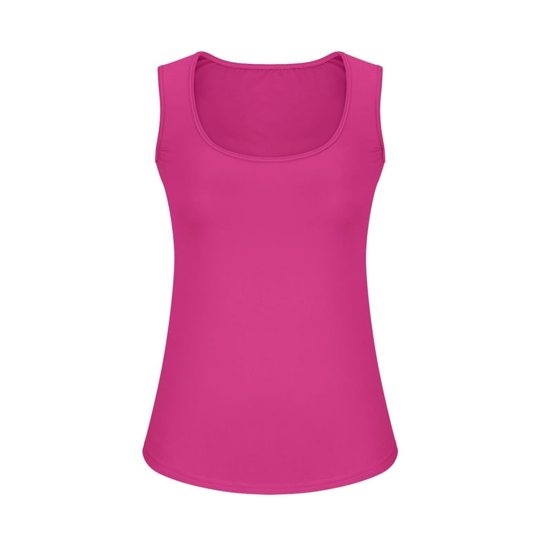Nrmvnmi Women's Square Neck Tank Top Sleeveless Double Lined Basic