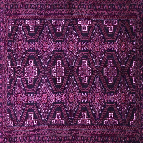 Ahgly Company Indoor Square Persian Purple Traditional Area Rugs, 4' Square