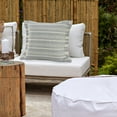 thumbnail image 2 of LR Home Striped Oversized Indoor Outdoor Throw Pillow, 24" Square, Blue / White, Count per Pack 1, 2 of 10