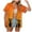 Gold, variant on Towmus Womens Halloween Hawaiian Shirt Cute Pumpkin Ghosts Print Button Down Shirts Short Sleeve Summer Cardigan Tops
