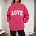 thumbnail image 4 of Zorckvet Womens Sweatshirts Valentine Pullover Shirts Heart Graphic Plus Size Fashion Crewneck Tops for Women Casual, 4 of 5
