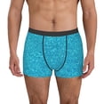 thumbnail image 1 of Balery Blue Glitter Calzoncillos bóxer para hombre, ropa interior de algodón suave y transpirable con cinturilla de nailon-Medium, 1 of 5