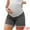 Gray, variant on DARING DIVA Women's Maternity Denim Over Belly High Waist Casual Shorts S Blue