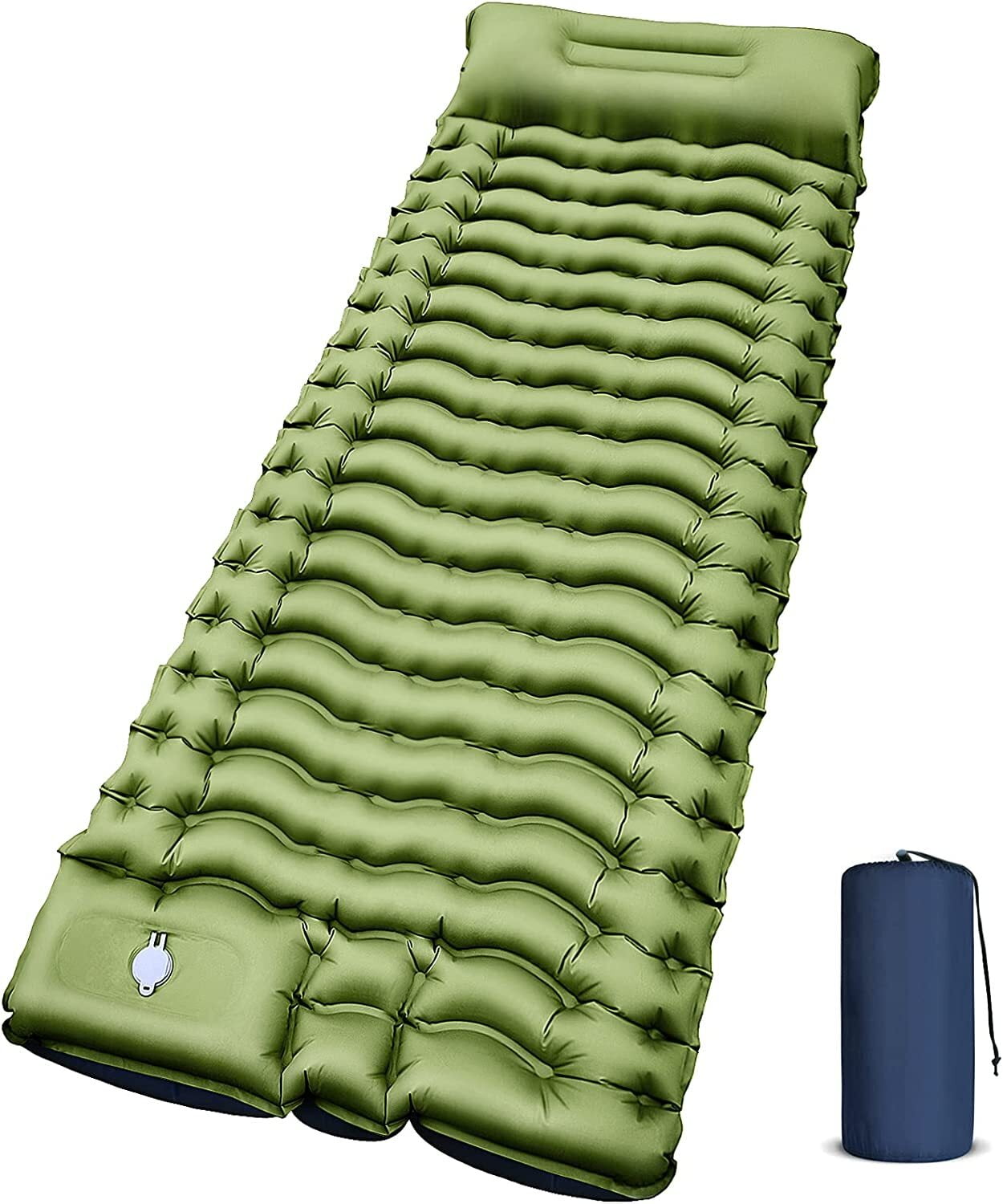 Camping Sleeping Pad, Ultralight Camping Mat with Pillow Builtin Foot