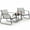 Light Gray, variant on edx 3-Piece Textilene Outdoor Patio Set, Coffee Table & 2 Chairs, Gray