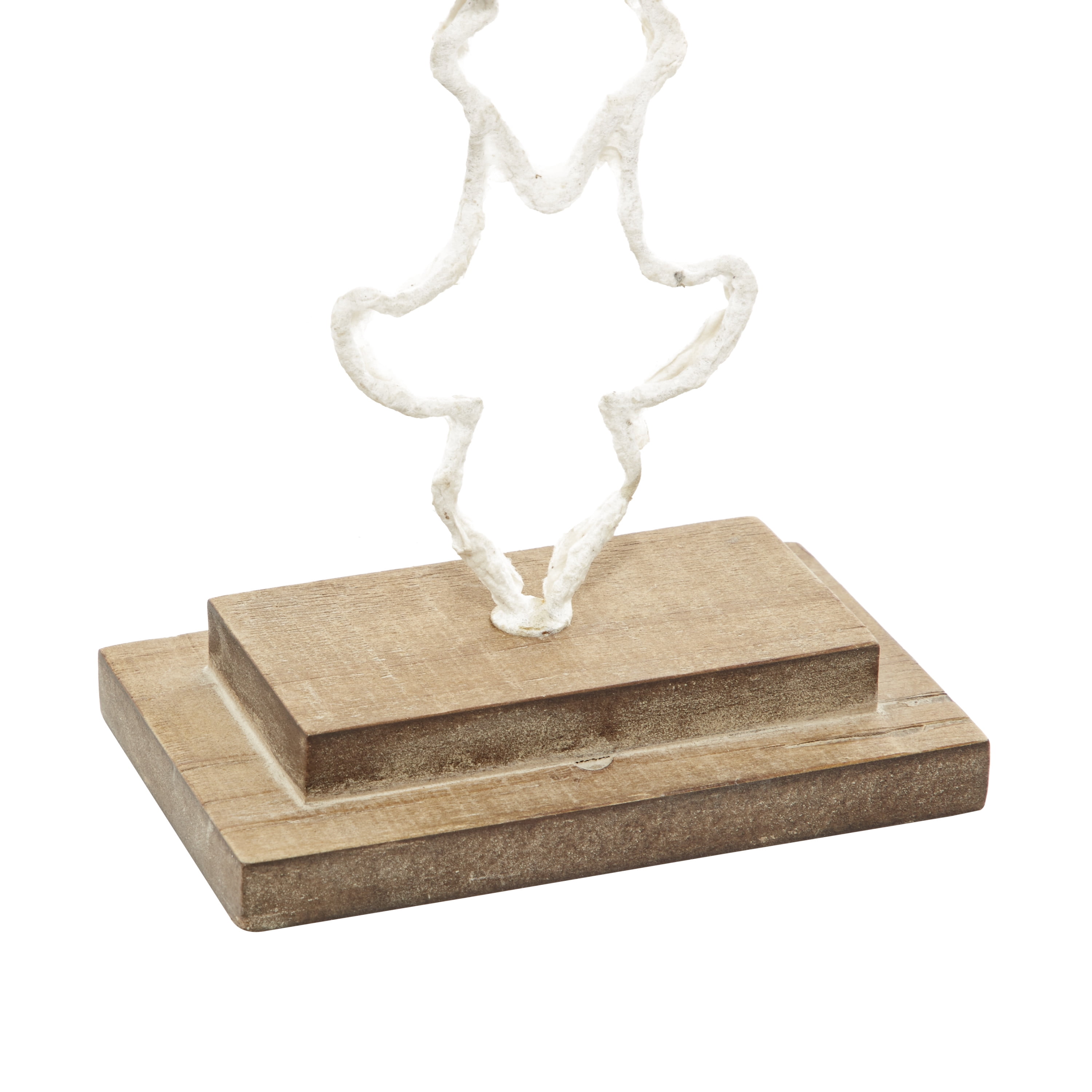 DecMode Wood Cross Contemporary Sculpture, Brown, 2 - Pieces
