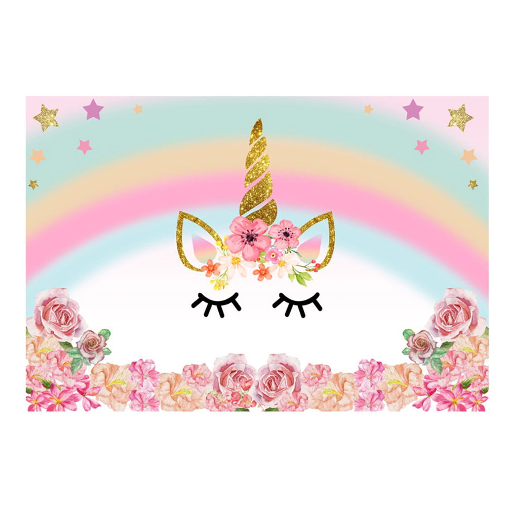 rainbow unicorn backdrop unicorn birthday photo backdrop