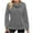 Gray, variant on Spring Fashion!DianGeFu Tops for Plus Size Womens Winter Layers with Holiday Save Up under 50%,Fashion Women's Casual Long Sleeve Turtleneck Ladies Solid Zipper Tops Blouse,Wine,XXL