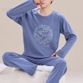 thumbnail image 1 of Printemps Automne Plus 5TG Pyjama Tricoté pour Hommes à Carreaux Ensembles de Pyjamas Décontractés Mode Nuit, 1 of 5