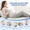 thumbnail image 4 of KAIPARA Pregnancy Pillow - Adjustable Memory Foam for Side Sleeping - Gray, 4 of 8