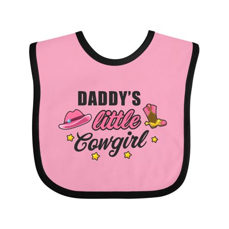 

Inktastic Daddys Little Cowgirl with Cowgirl Hat and Boots Gift Baby Girl Bib